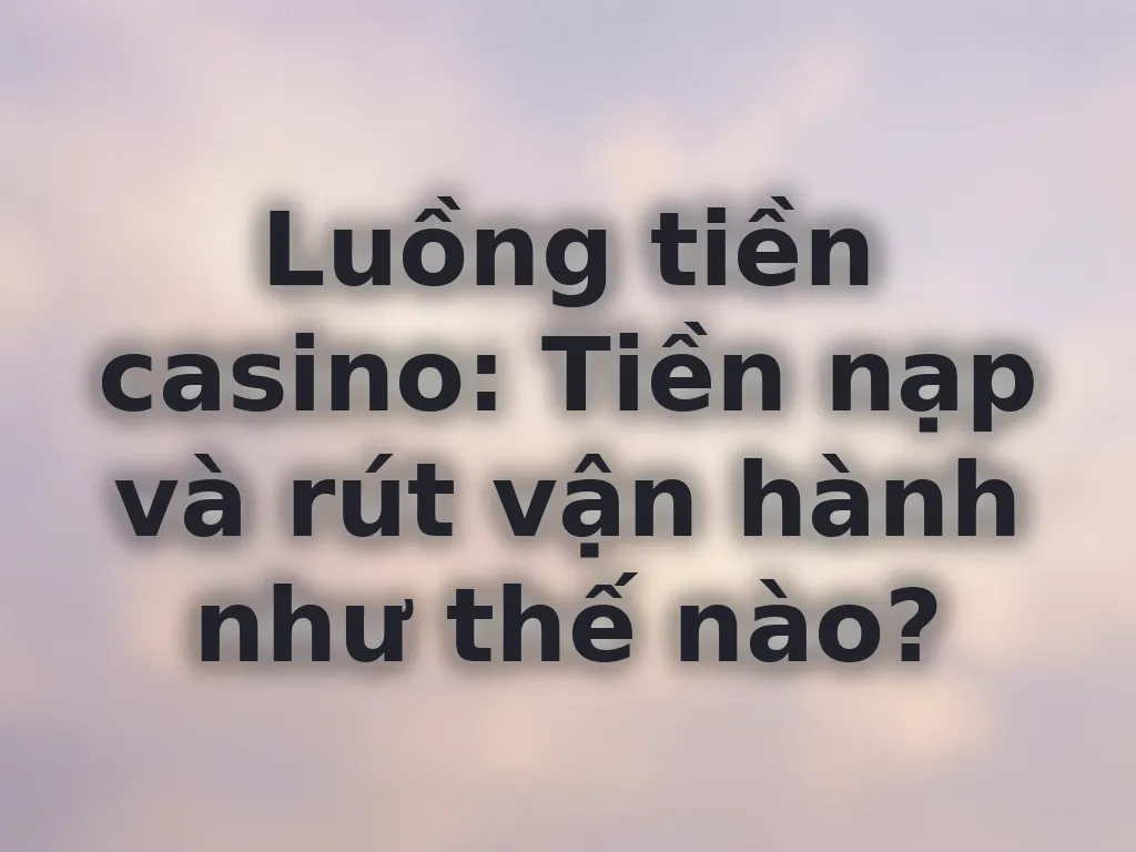 Luồng tiền casino vận hành