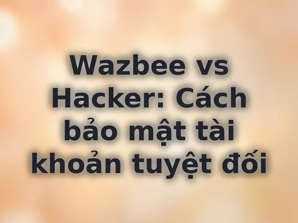 Bảo mật tài khoản wazbee