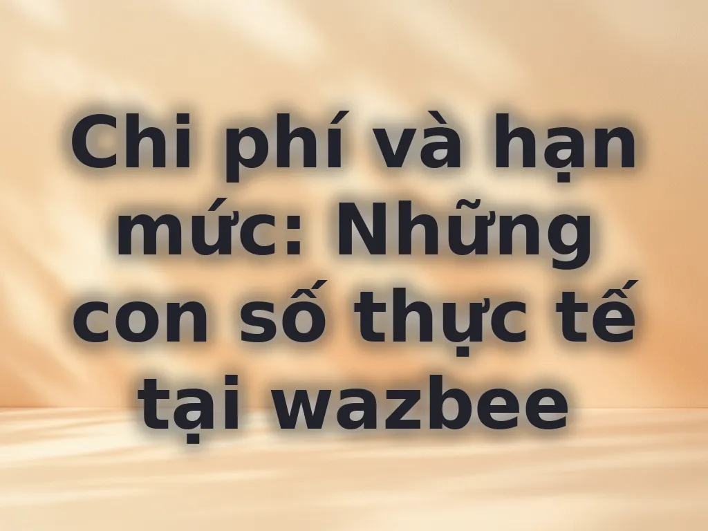 Hạn mức giao dịch wazbee